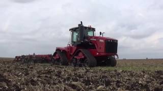 Versatile Delta Track 500 pulling a Case IH 875 Disk Ripper near Arthur Illinois