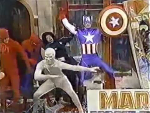 1989 Marvel Universe Thanksgiving Parade Performance and Spiderman Balloon