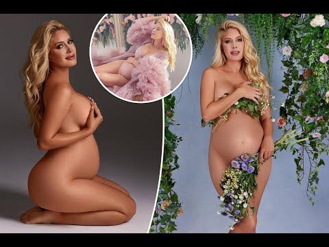 Pregnant Heidi Montag glows in nude maternity photo shoot