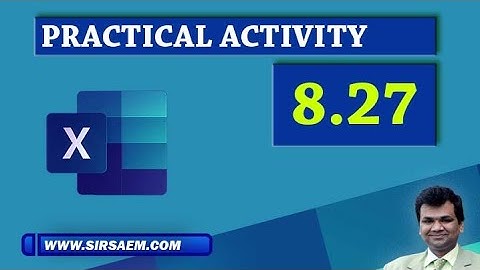 A-Level IT Spreadsheets Course Book Practical Activity -- 8.27 -- A Level IT 9626