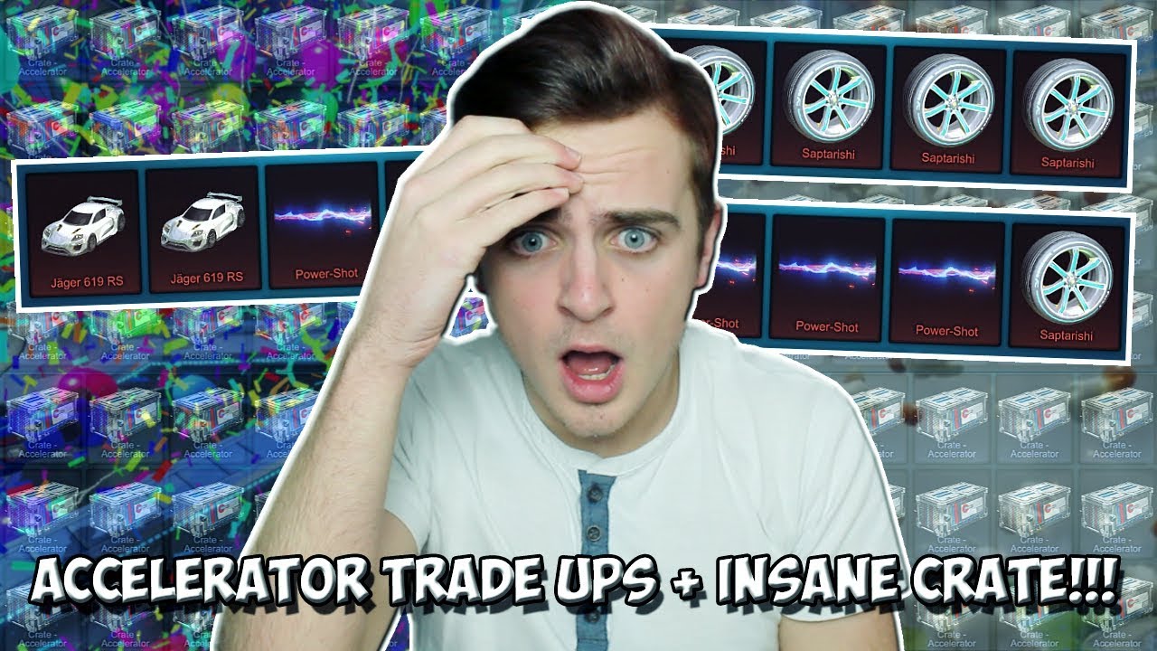 ACCELERATOR ONLY TRADE UPS & THEN INSANE GLITCH CRATE! | Rocket League 100+ Crate Trade Ups