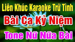 Karaoke Liên Khúc Bài Ca Kỷ Niệm Tone Nữ | Toàn Bài Hay Nhạc Sống Rumba | Dễ Hát Karaoke Nhật Qui