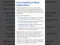 ErrorHandling   Mule 4 #shorts