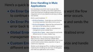 ErrorHandling   Mule 4 #shorts