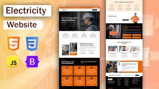 How to Build a Responsive Electricity Website | HTML, CSS, JavaScript Tutorial