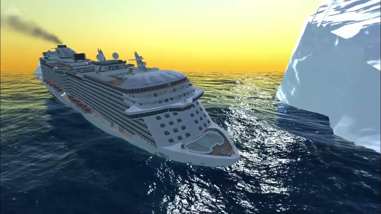 Steering gear failure on Cruise Ship caused the collision with Iceberg