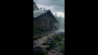 Rain Falling in Forest with Thunder Echoes - perfect background noise for working and reading