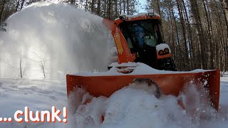 Chews Newspapers but NOT logs | Tractor Clearing Snow back in the Woods screenshot 2