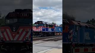 Metra doubleheader trails on an inbound! #metra #metrarail #railfan