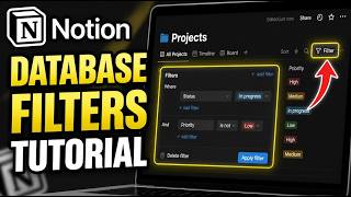 How to setup Notion database filters for project focus - Easy Tutorial