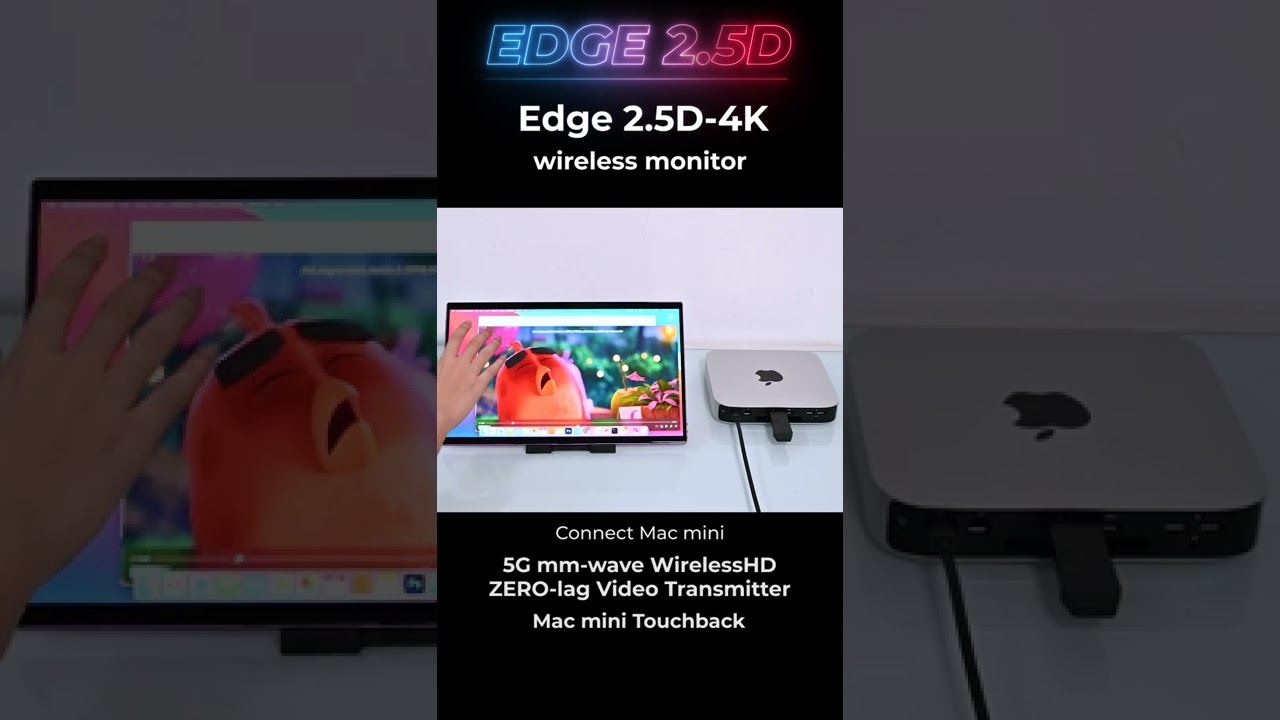 Edge2.5D - 4K wirelessHD DeX/PC/Mac/NS next-gen portable monitor 