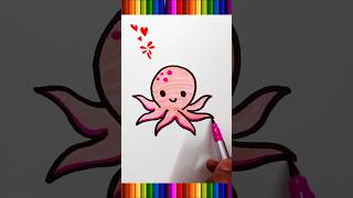 cute octopus easy drawing #octopus #drawing #shorts