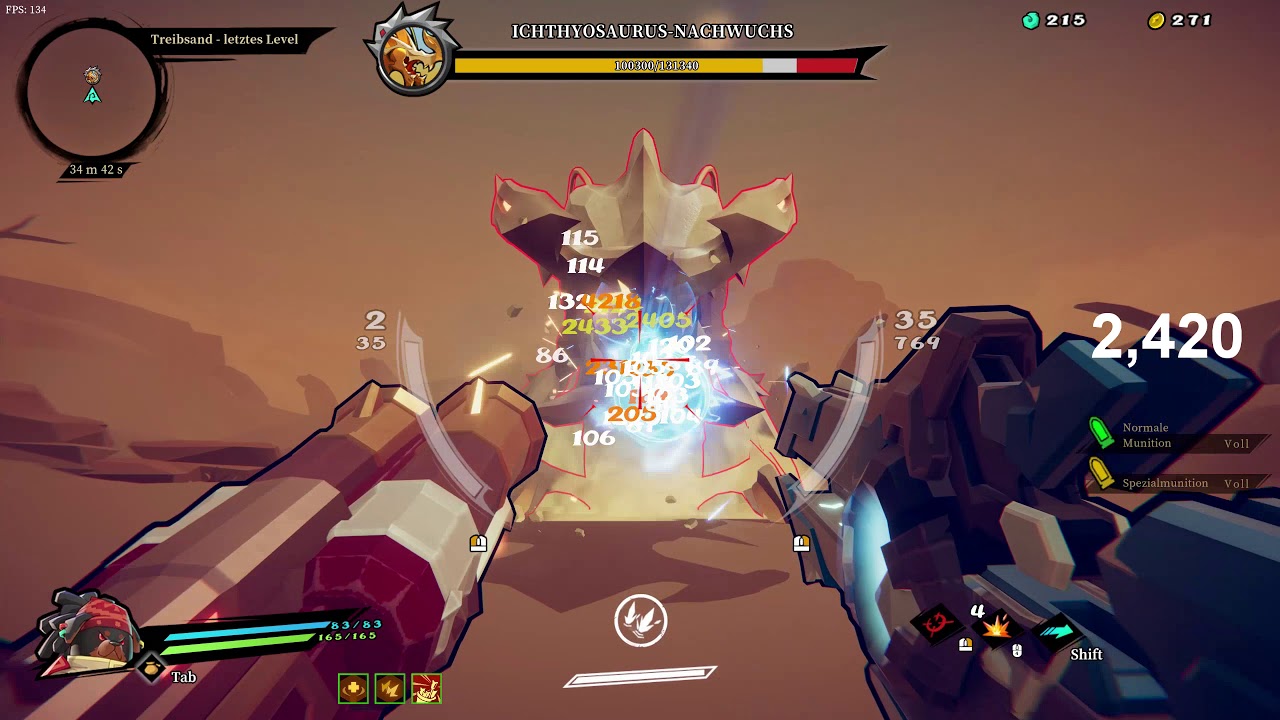 3.689 Seconds to kill the second Boss Ichthyosaurus Offspring | Gunfire Reborn