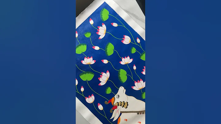 Pichwai painting satisfying process. #youtubeshorts  #satisfyingart