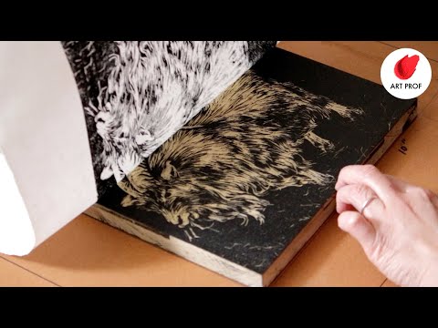 WOODCUT Demo Relief Printmaking Step by Step Process for Beginners