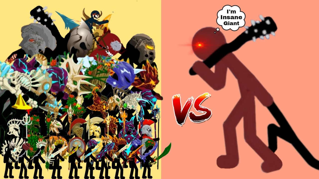 All Figures From Weakest To Strongest - New Insane Giant - Insane Level Eight - Stick War Legacy 