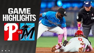 Phillies vs. Marlins Game Highlights (5\/12\/24) | MLB Highlights