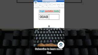 Type « » in Seconds! ALT + X Trick 🤯 #Shorts #computer #shortcut #laptop #msword #keys #viral #tips