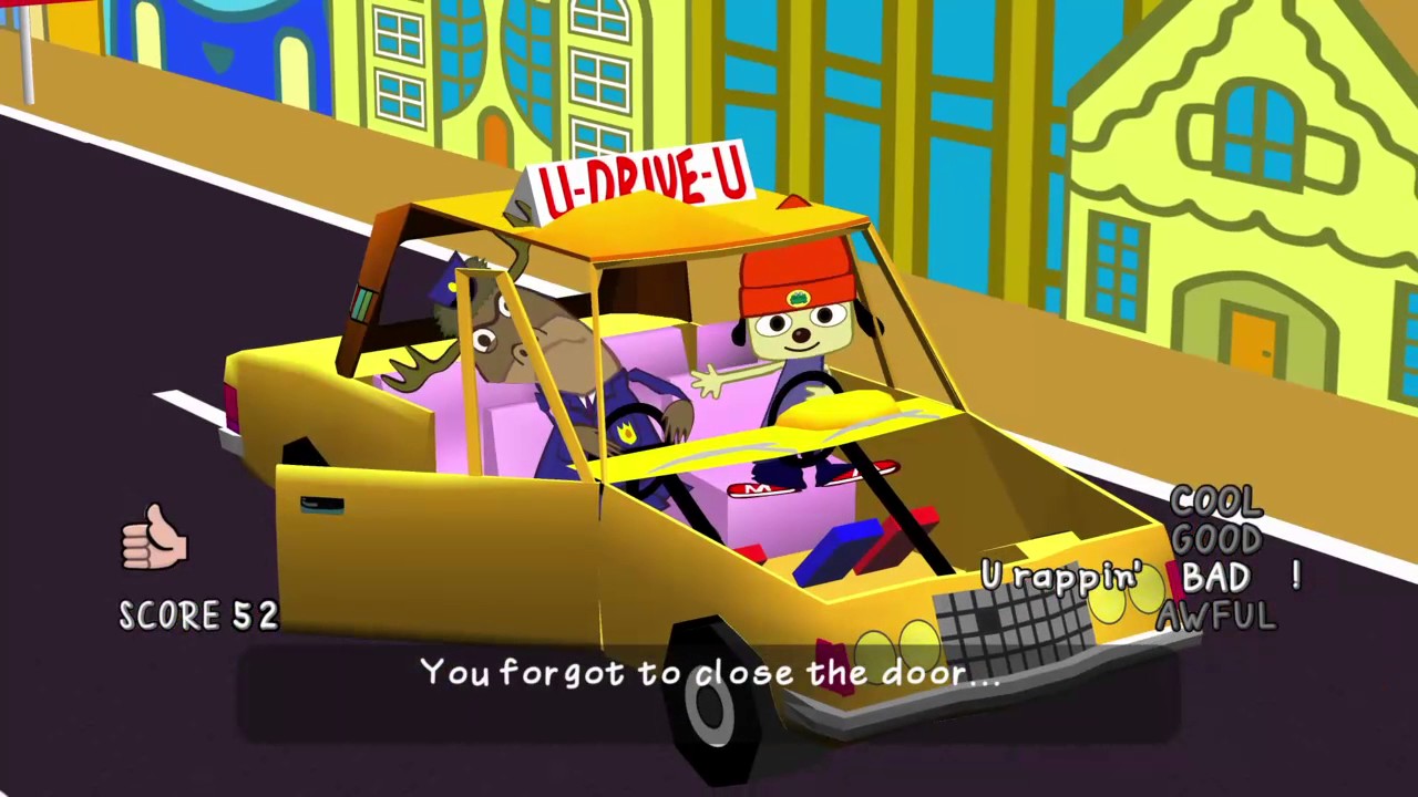 PaRappa The Rapper Remastered car rap weird edition - YouTube