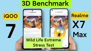 iQOO 7 vs Realme X7 Max 3D Benchmark Wildlife stress test comparison