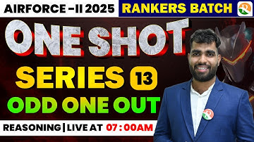 Reasoning One Shot -12 | Odd One Out  | Airforce Complete Reasoning | Airforce Reasoning Classes