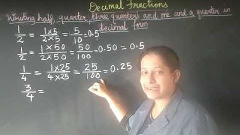 #Writing half, quarter, three quarters and one and a quarter in decimal form. #Class 5