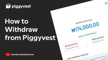 How to Withdraw Money from Piggyvest