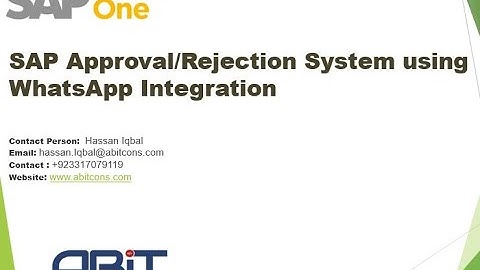 WhatsApp Integration with SAP Business One.