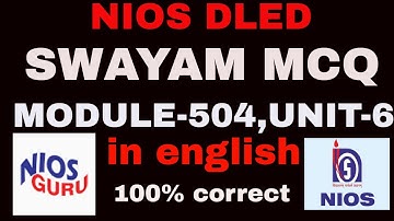 MCQ 504 UNIT-6 in English