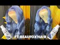 WATCH ME WORK: GREY/BLUE HAIR USING WATER COLOR METHOD ft. Beaufox Hair ❤️