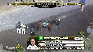 4 year old Incommunicado & Daniel Dube/Svanstedt Stable  won in 1.54,4 (1.11,3) at Yonkers Raceway.