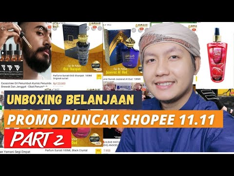 Unboxing Belanjaan Promo Puncak Shopee Promo 11.11 part 2  @rizkykorlee