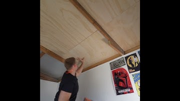 Using Plywood to transform the look of the roof, what do you think? #bradnailer #plywood