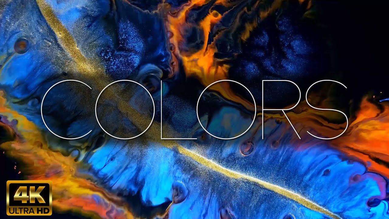 Ink and Paint In Motion relaxing music مزج الحبر والطلاء موسيقي هادئة  4K