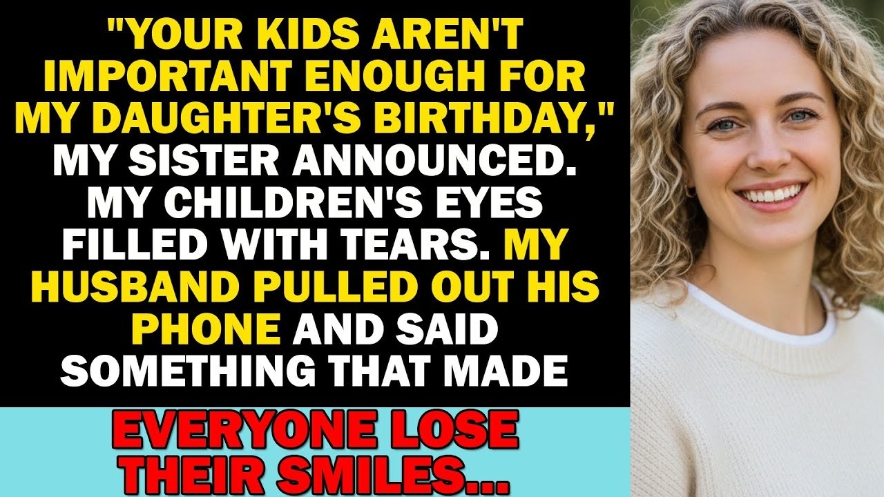 MY Sister Said, “Your Kids Aren’t Good Enough,” – But When My Husband Cancelled Her $45M Deal…