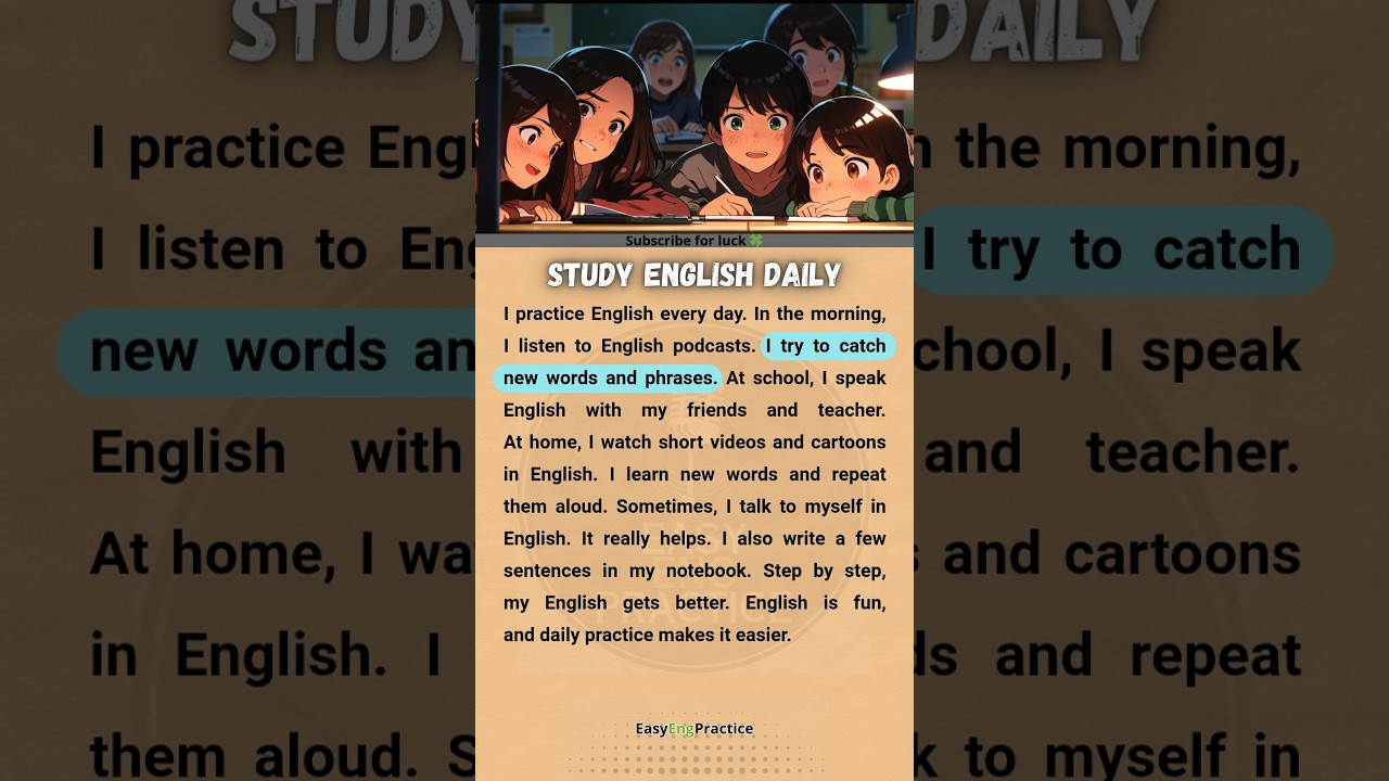 ✨ Study English Daily | Listening Practice and English Reading 🎧📚 