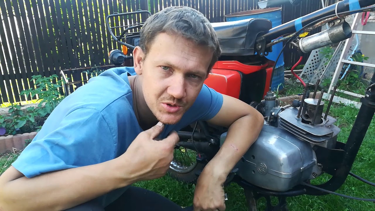 Čz 175/487 výměna pístní sady, montaž spínače přední brzdy