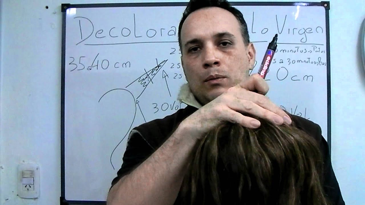 Virgin hair discoloration - Decoloracion en cabello Virgen - YouTube