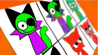 Drawing Sprunki Pyramixed PHASE 1 Vs PHASE 2: Acid, Tox, Mroona