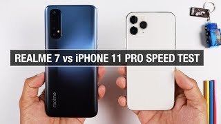 Realme 7 vs iPhone 11 Pro SPEED TEST
