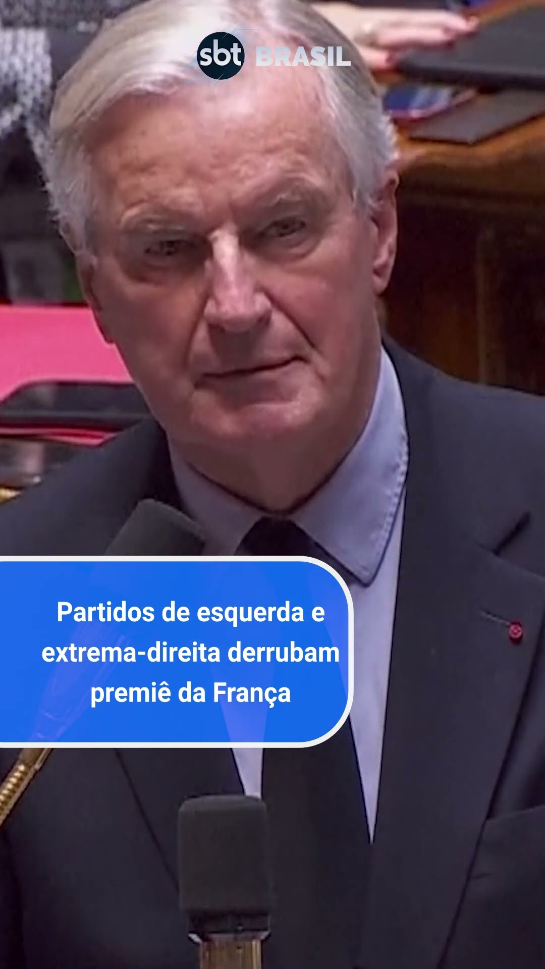 Esquerda e extrema-direita se unem para derrubar primeiro-ministro na França | SBT Brasil (04/12/24)