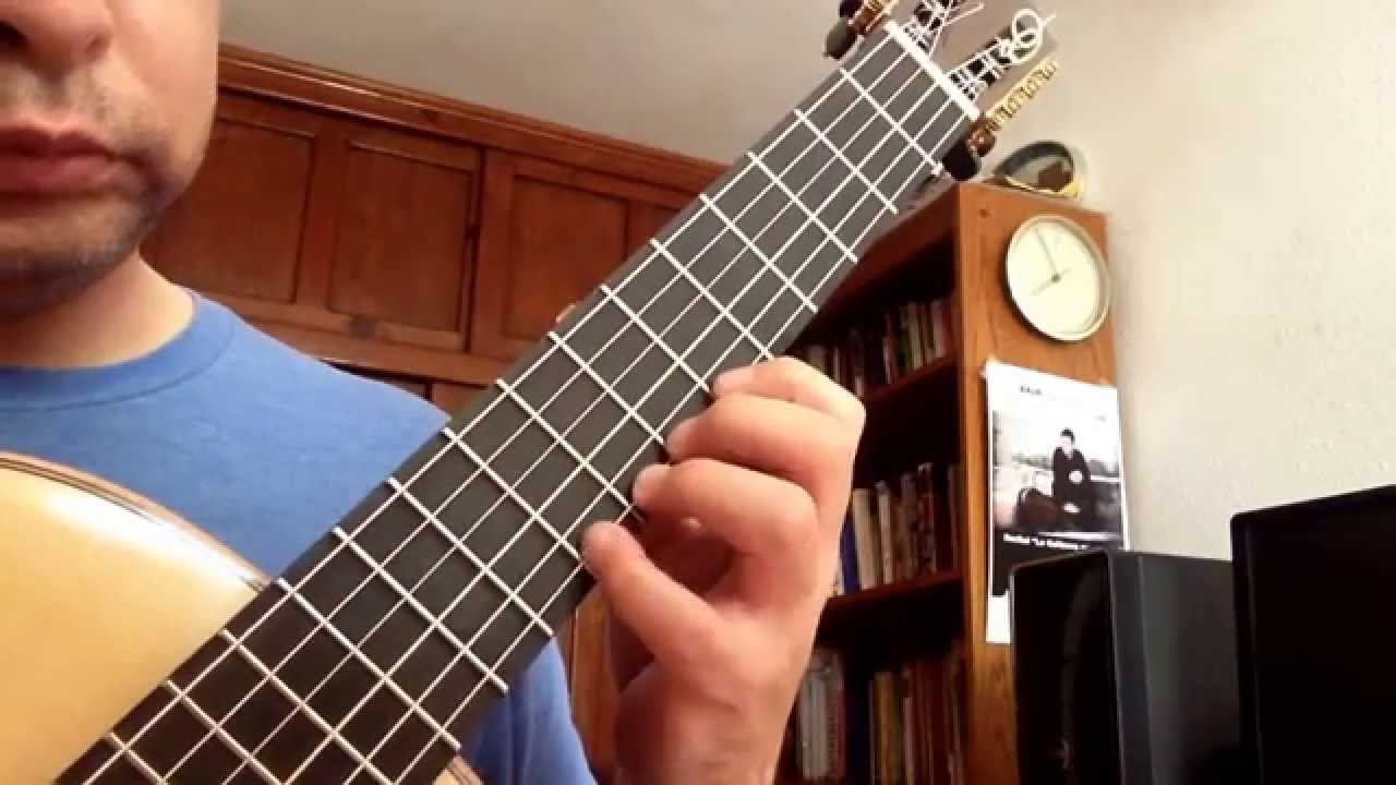 Classical Guitar Technique exercise to keep the fingers close to the