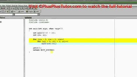 C Programming Tutorial # 35 - 2-Dimensional Arrays - Part 2 [HD]x