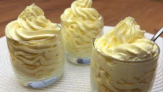 Homemade creamy dessert in 5 minutes that melts in your mouth! No baking or gelatin!