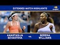 Extended Highlight: Serena Williams vs. Anastasija Sevastova | 2018 US Open, SF