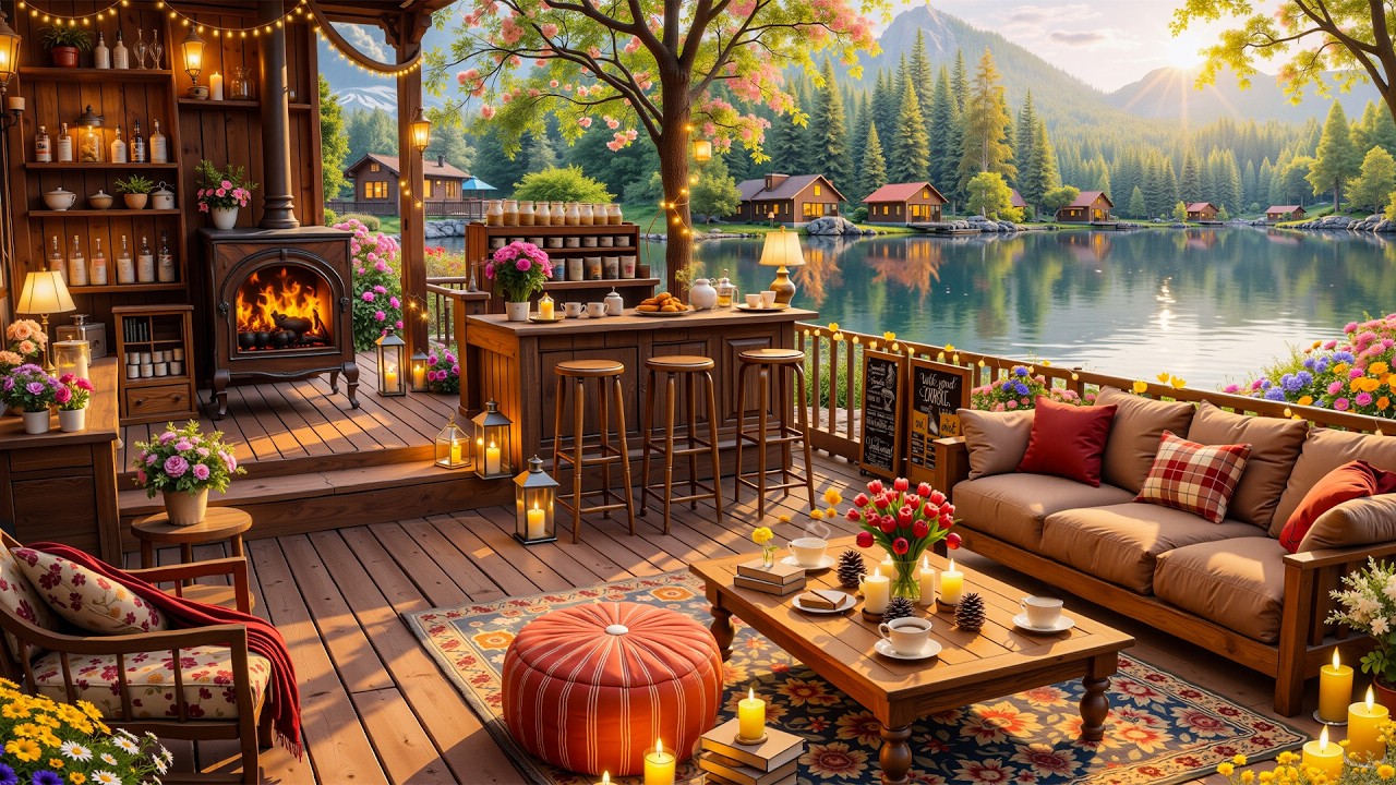 Smooth Spring Jazz Music to Study, Work ⛄ Cozy Coffee Shop Ambience with Relaxing Piano Jazz Music