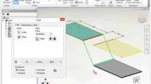 Creating Faces | Inventor 2015 Sheet Metal