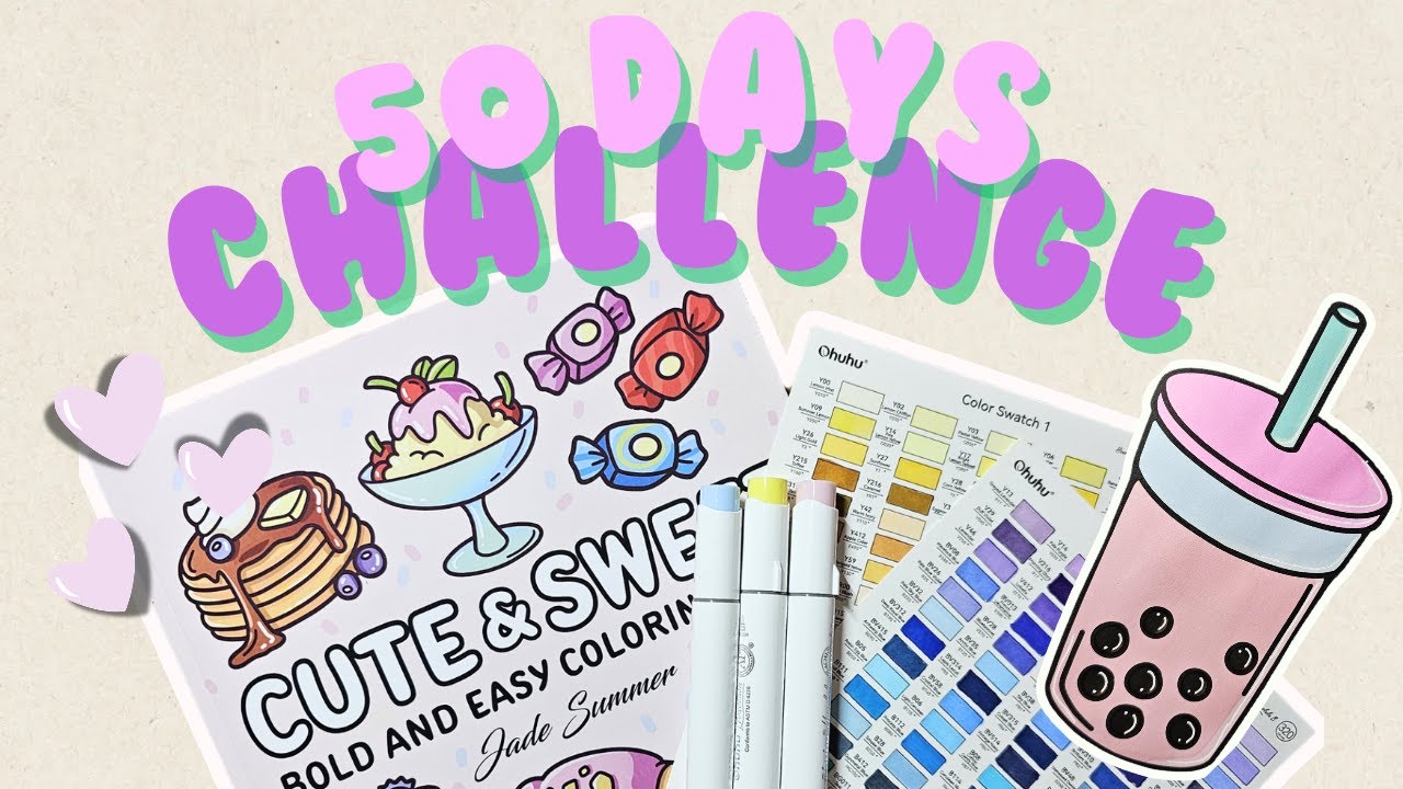 50 Days Challenge #4 Jade Summer Coloring Book