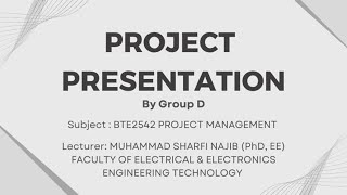 Emergency Power System with Full Synchronization – Project Management BTE2542