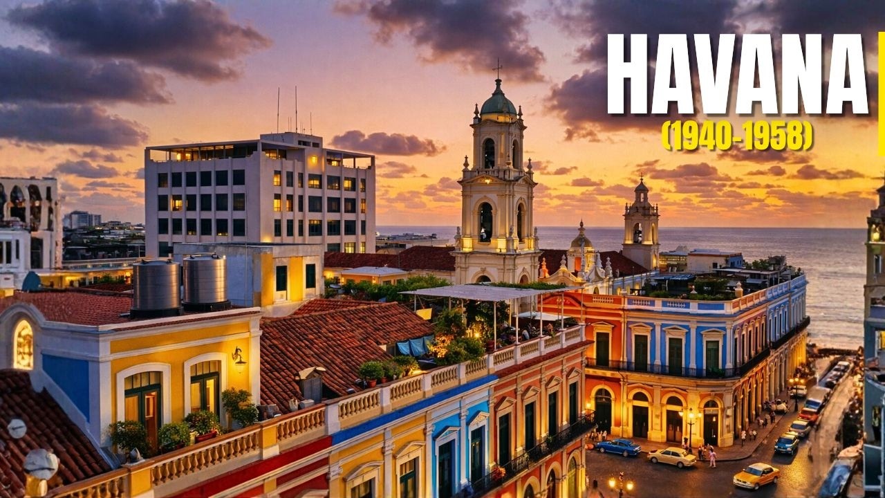 What Havana Looked Like in (1940–1958) - Before the Cuban Revolution (AI Reconstruction)